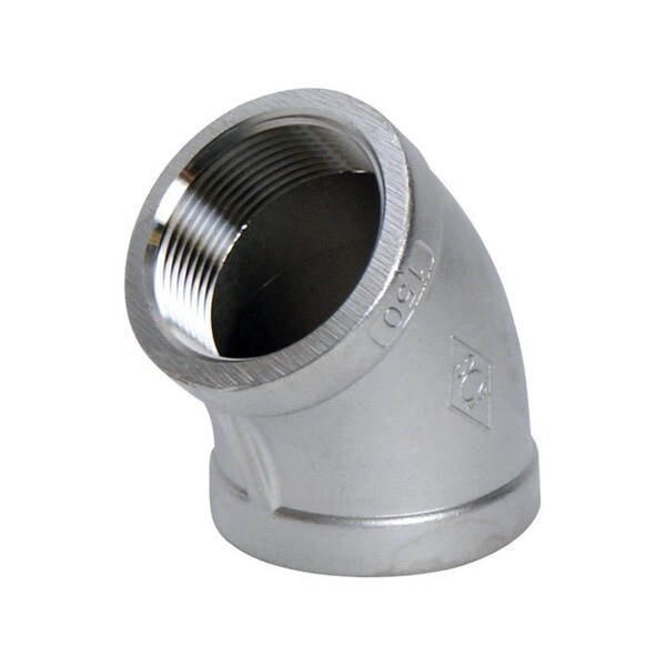 Smith-Cooper 1 in. FPT x 1 in. Dia. FPT Stainless Steel 45 deg Elbow 4810784 - main
